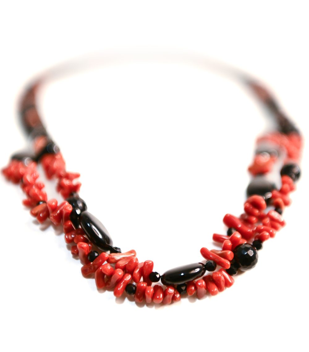 Collana corallo e pietre dure - immagine 3