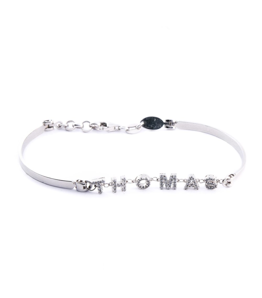 BRACCIALE SEMIRIGIDO TUTTO ARGENTO 925