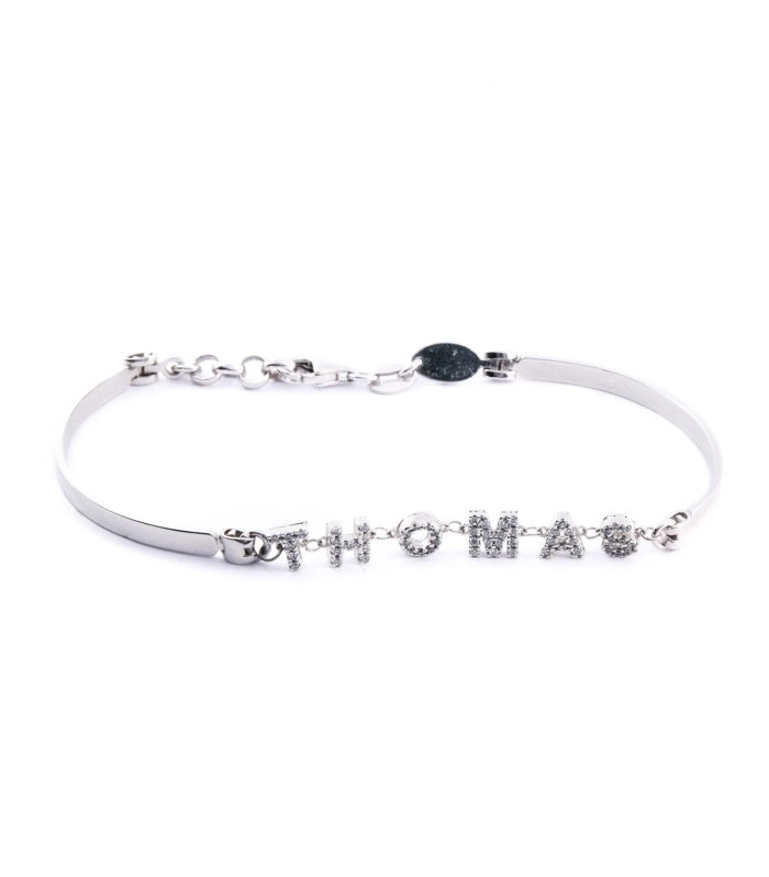 BRACCIALE SEMIRIGIDO TUTTO ARGENTO 925