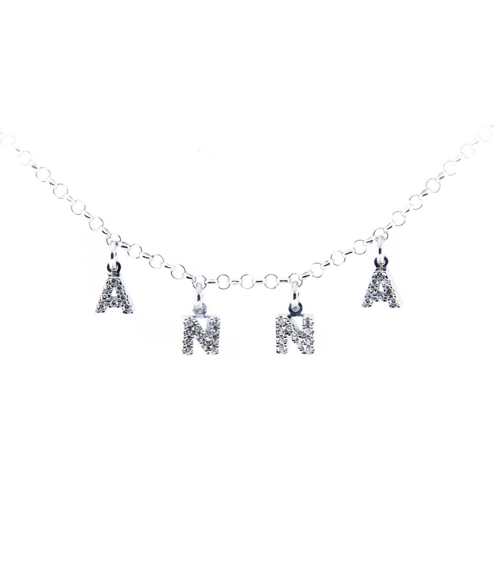 Collana personalizzabile con nome argento 925