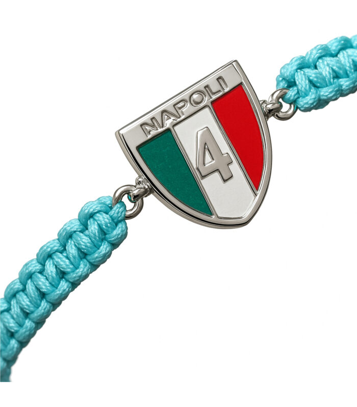 Bracciale celebrativo 4° scudetto Napoli argento 925