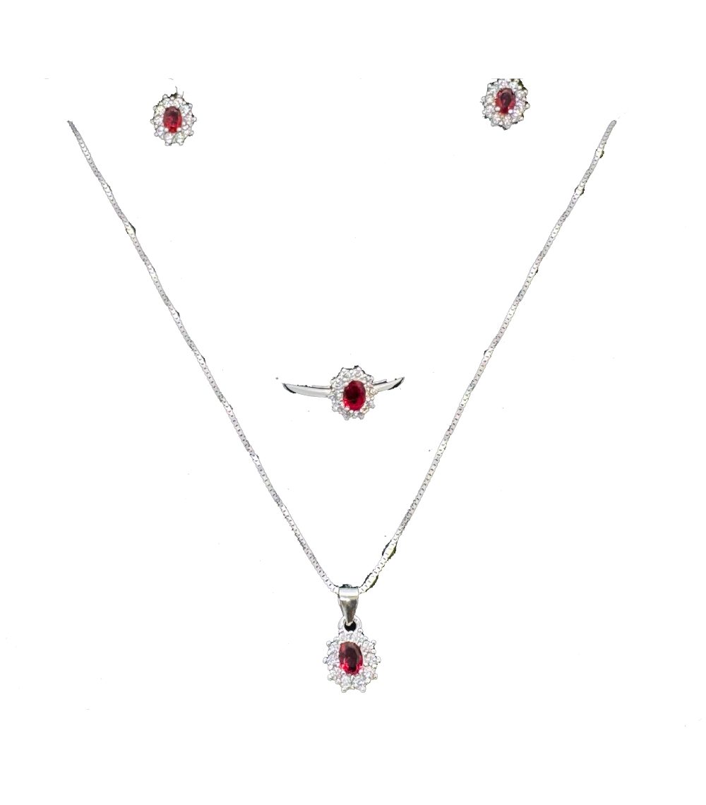 Set completo in argento 925 e zirconi