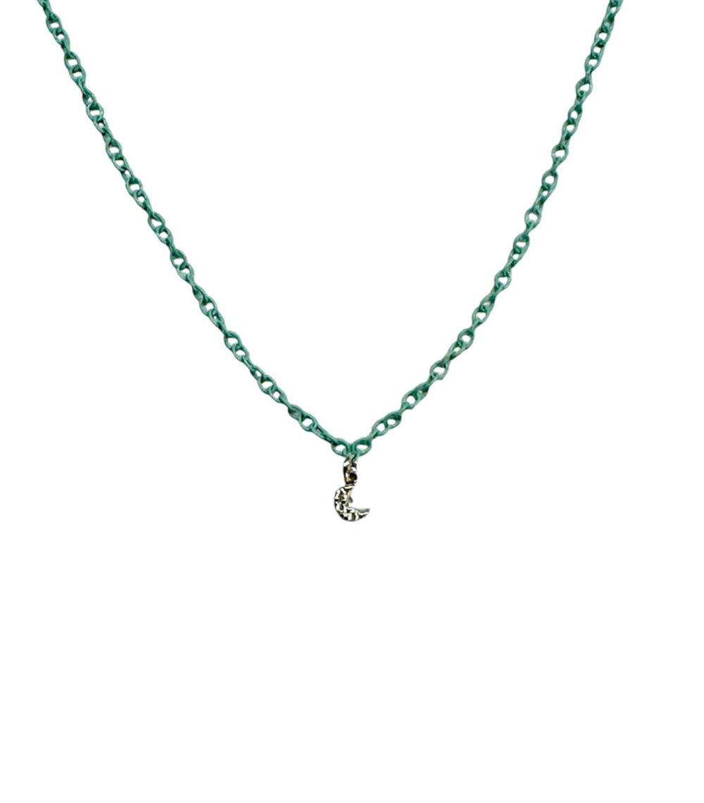 Collana in Argento 925 Smaltato con Ciondolo zirconato