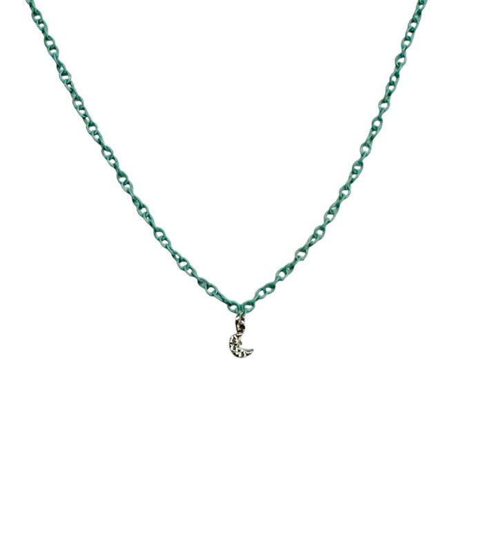 Collana in Argento 925 Smaltato con Ciondolo zirconato