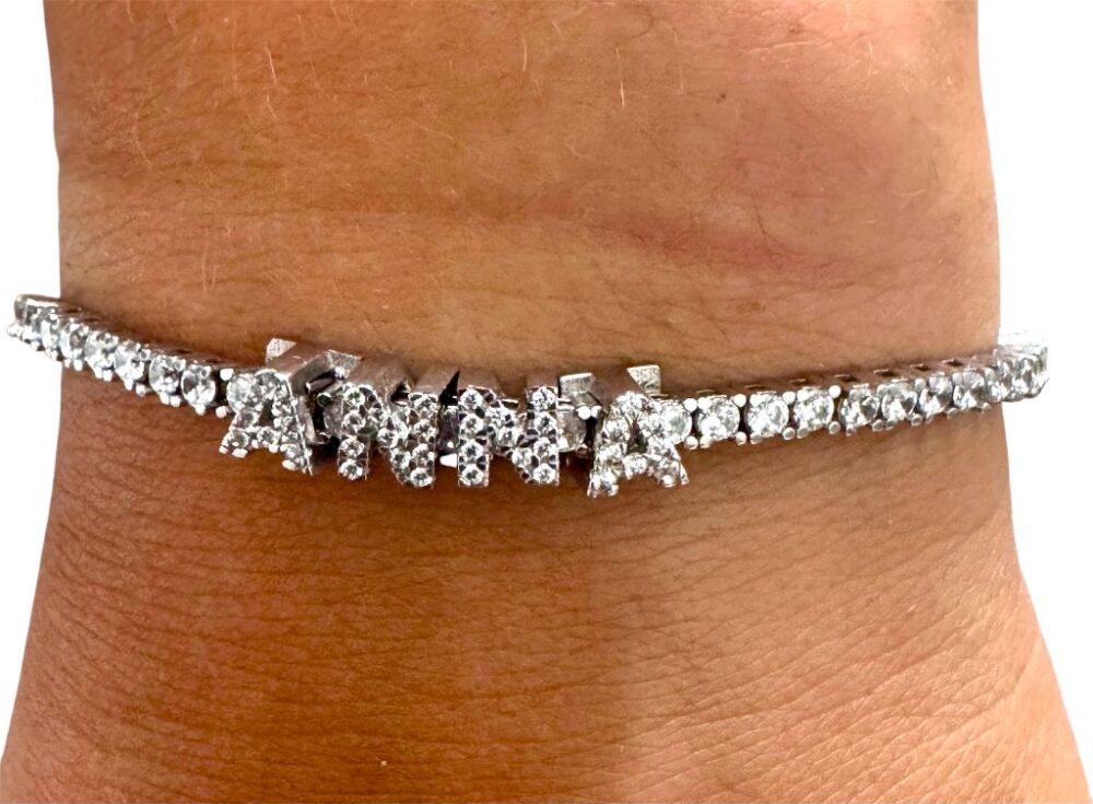 Bracciale Tennis personalizzato argento 925 - immagine 2