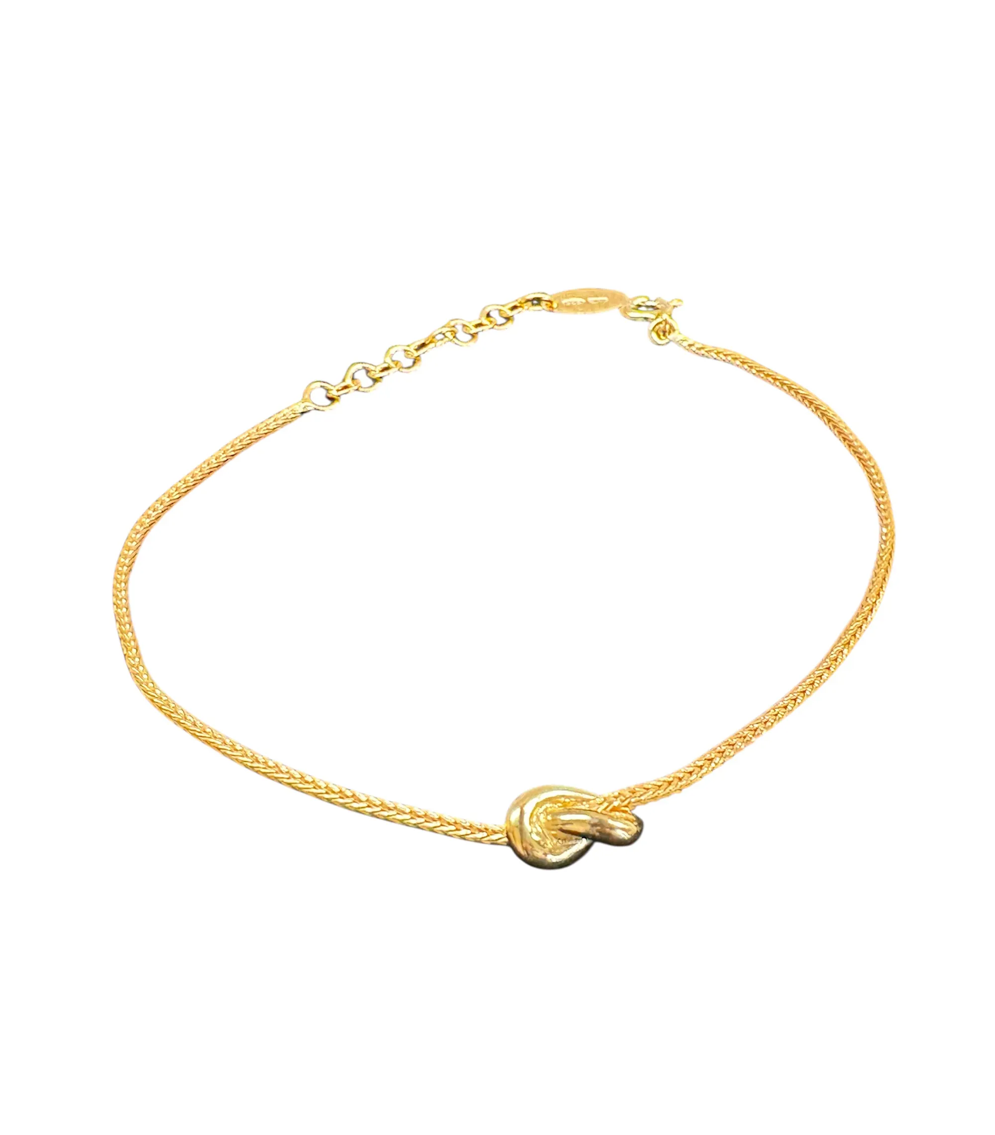 Bracciale con nodo dell'amore dorato 