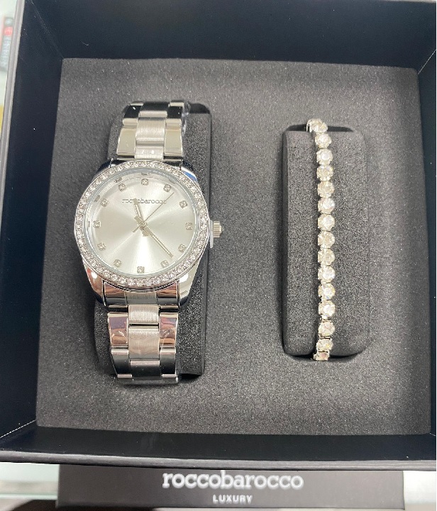Orologio Donna ROCCOBAROCCO ref. RB.2579L-01M Acciaio con Swarovski + bracciale