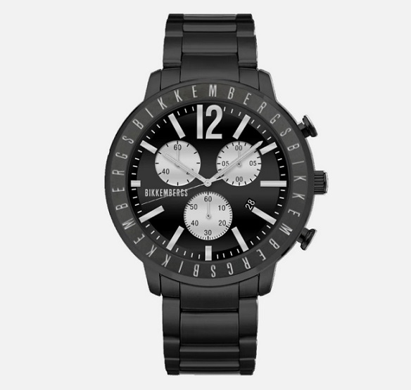 Orologio Uomo BIKKEMBERGS Ref. BKA45 acciaio Chrono Nero Silver 42mm con data