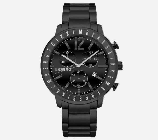 Orologio Uomo BIKKEMBERGS Ref. BKA46 Acciaio Chrono Total Black 42mm con data