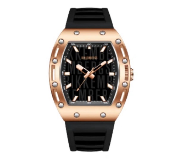 Orologio Uomo BIKKEMBERGS Ref. BKA74 SKELETON in Silicone Nero Rosè 43x50 mm