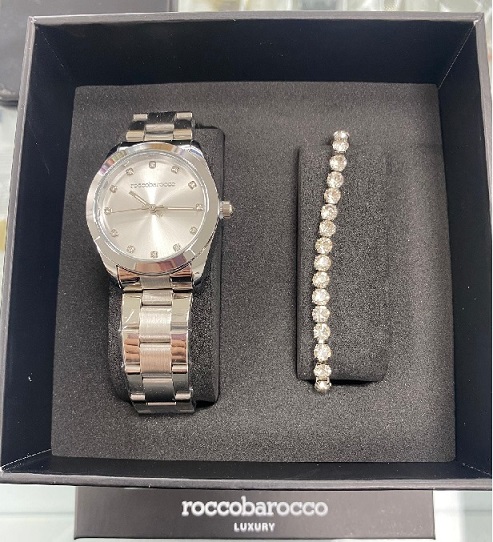 Orologio Donna ROCCOBAROCCO ref. RB.2579L-10M Acciaio con Swarovski + bracciale