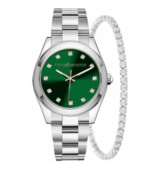 Orologio Donna ROCCOBAROCCO ref. 2579L-13M Acciaio con Swarovski +bracciale