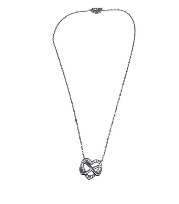 Collana Cuore Infinito Pietre Luminose silver o gold