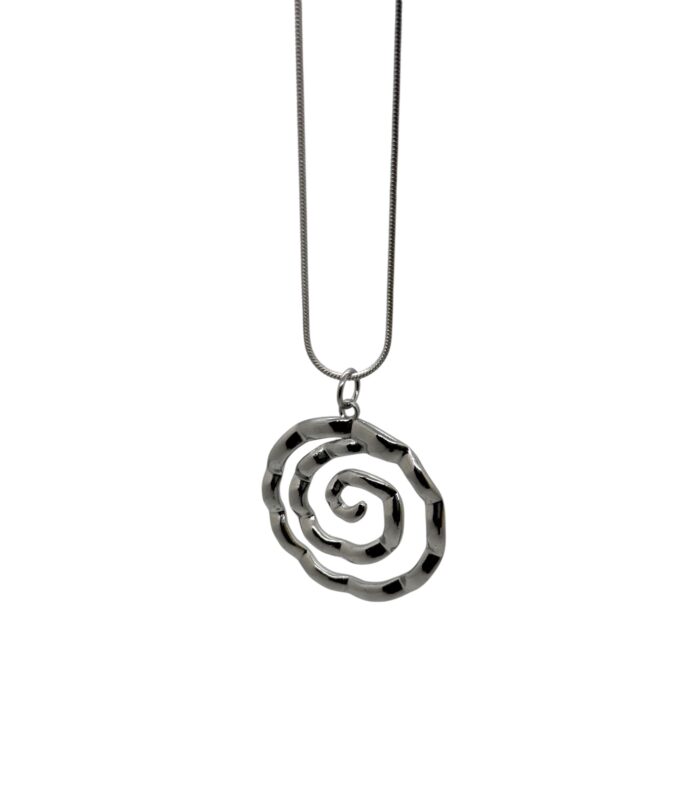 Collana Spirale Celtica - Eleganza Minimalista in Acciaio
