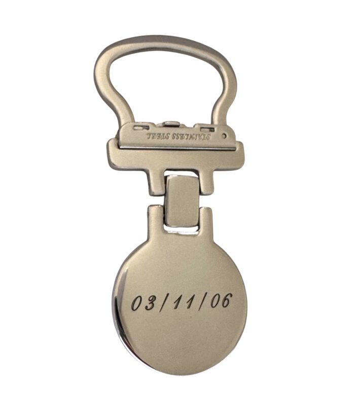 Portachiavi a Medaglia in Acciaio Inox – Incidi il Tuo Messaggio d'Amore