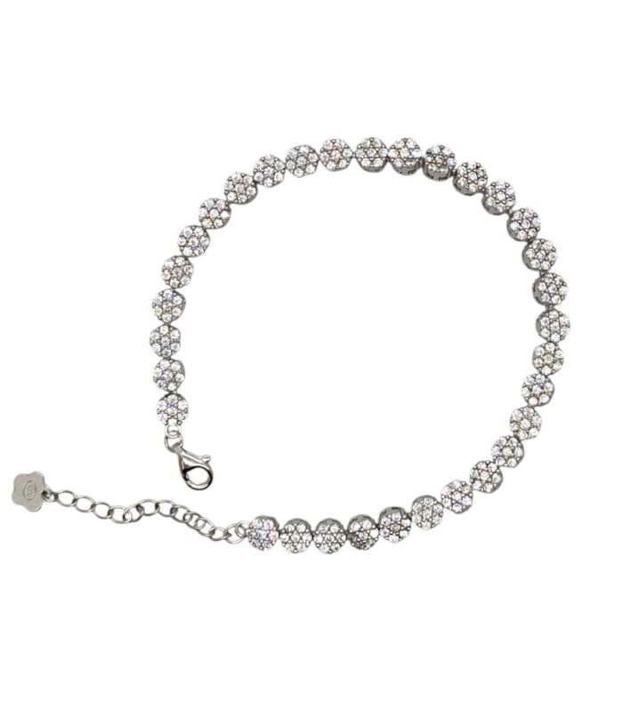 Bracciale Tennis "Luce" in Argento 925 con Zirconi a Pavé